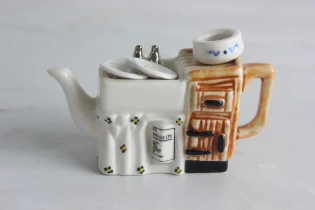 Vintage Miniature  Paul Cardew Made in England China Kitchen Sink Teapot