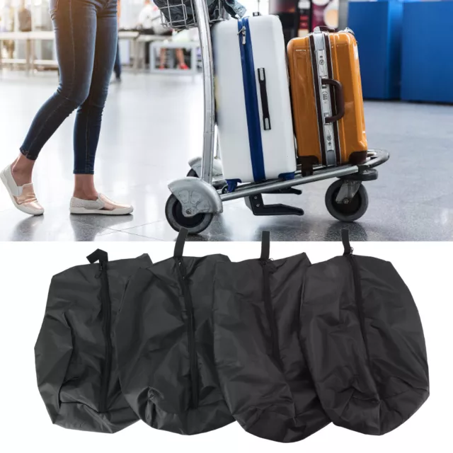 37x23CM 4PCS Travel Shoe Bags Large Capacity Waterproof Black Travel XU LT AU LT