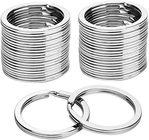100PCS Flat Key Rings 1 Inch