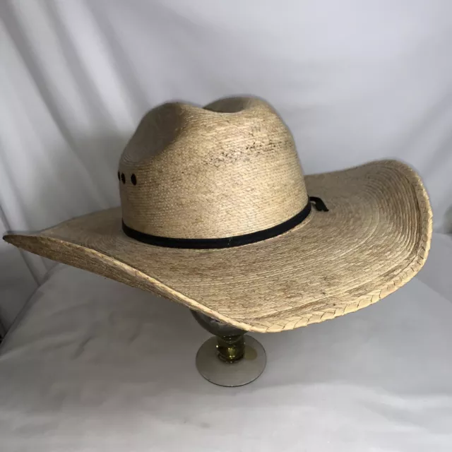Atwood Hereford Low Crown 4X Straw Cowboy Hat Size 7 1/4 Western