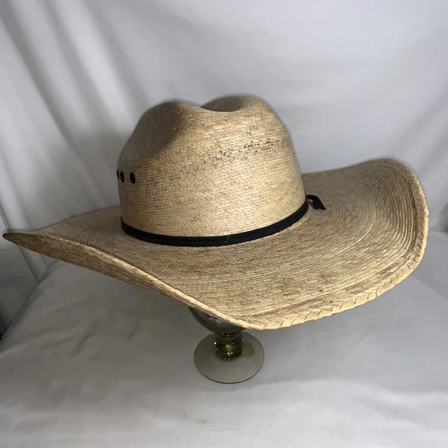Atwood Hereford Low Crown 4X Straw Cowboy Hat Size 7 1/4 Western