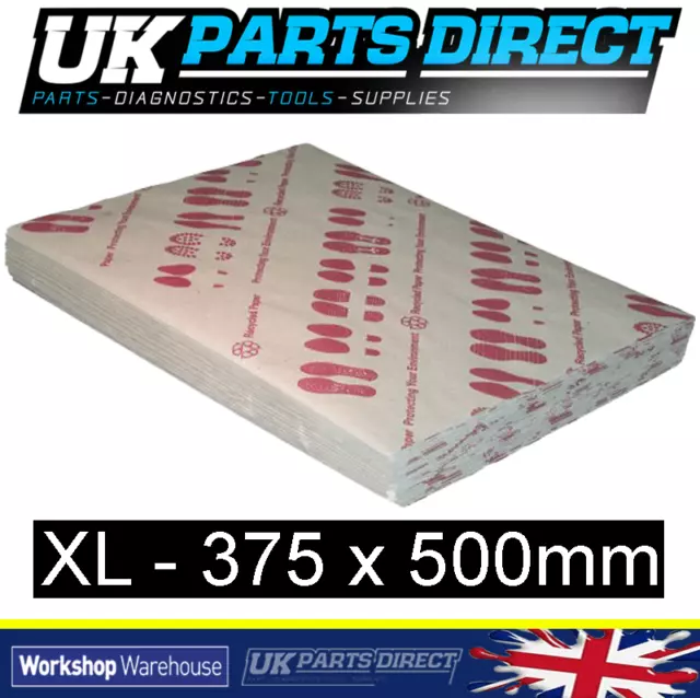 White Paper Floor Mats - Disposable for Car Valeting | Servicing  - 90 gsm x 500