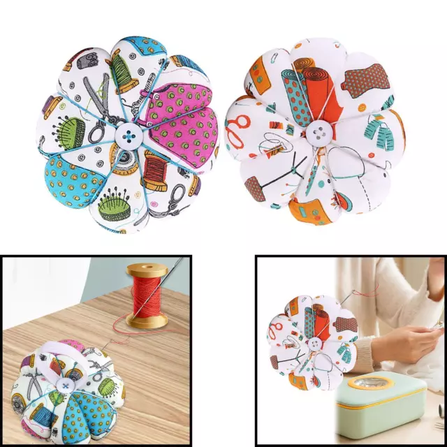 Pumpkin Shaped Pin Cushion Adults Durable Organizer Printed