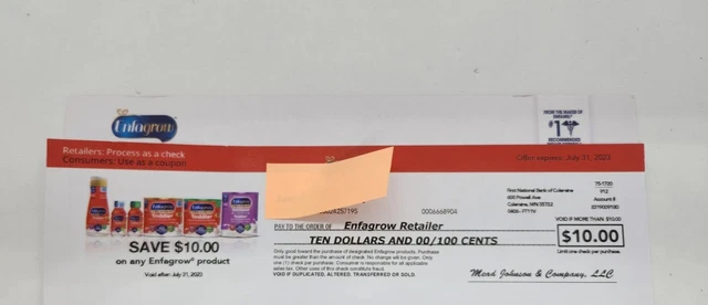 Enfagrow Toddler Products 4 Coupons Total $25 Expires July 31, 2023