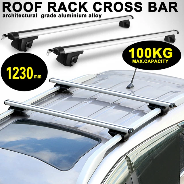 UNIVERSAL LOCKABLE ALUMINIUM Car Roof Rack Bars Rail AntiTheft Luggage