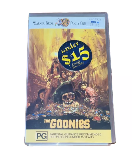 THE GOONIES (1985 Warner Bros. Movie) VHS Tape Vintage Steven Spielberg ...