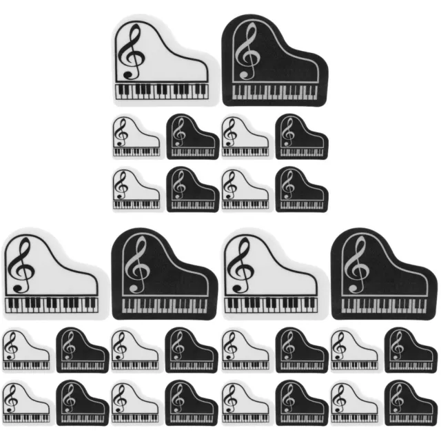 30 Pcs Multi-function Erasers Delicate Piano Shaped Erasers Pencil Erasers