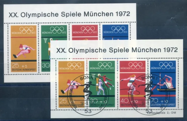 868288) Bund Block 8 ** + gestempelt (SSt.), olympische Spiele