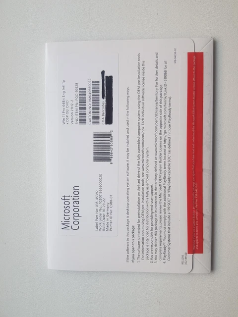 GENUINE MICROSOFT WINDOWS 11 Pro installation disk EUR 22,77 - PicClick FR