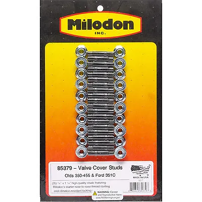 MILODON Valve Cover Stud Kit - Olds V8 & For Ford 351C 85379