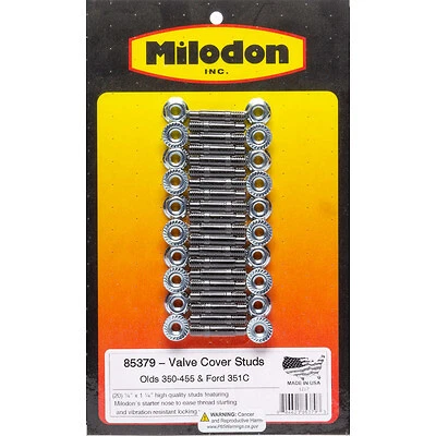 MILODON Valve Cover Stud Kit - Olds V8 & For Ford 351C 85379