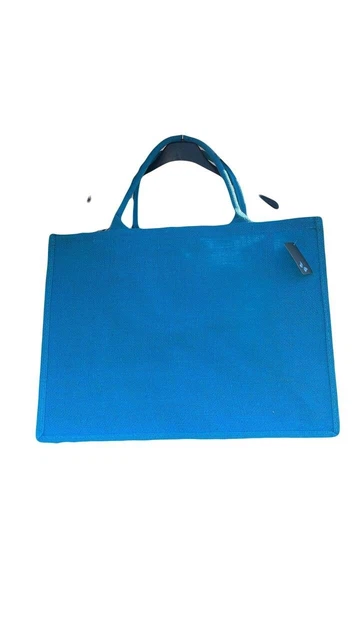 Shopper In Cotone Loxato Grande - Borsa Juta Naturale, 49x38x14 Cm, Per Spiaggia E Spesa - Foto 3