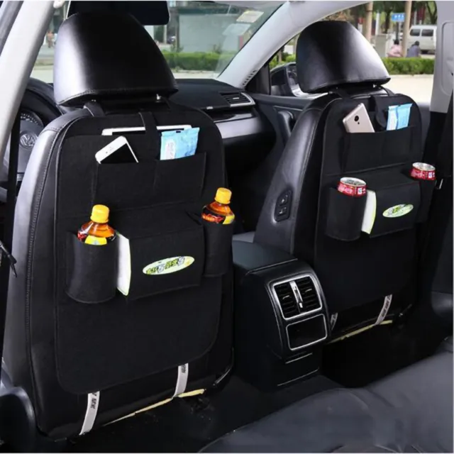 Black Car Backseat Bag Dirt Resistant Kick Proof Easy Cleaning Convenient Car