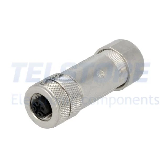 1pcs 56437 RKCS 4/9 Spina M12 PIN 4 femmina codice A-DeviceNet / CANopen dritto