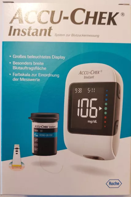 Accu-chek instant mg/dl Blutzuckermessgerät inkl. 10 Teststreifen