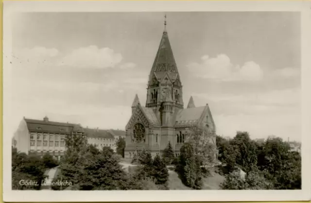 1825: Ansichtskarte Postkarte Görlitz Lutherkirche