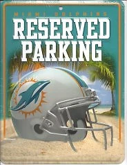 Miami Dolphins Metal Parking Sign