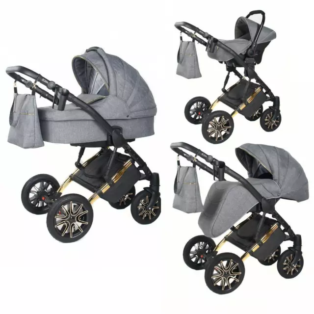 Poussette 3en1 2en1 Isofix Set Landau Cosy Sharon par Lux4Kids