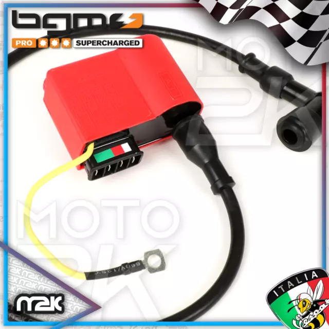 Kit Centralina Bobina Accensione Cdi Bgm Rossa Vespa Px 125 150 200 Freno Disco