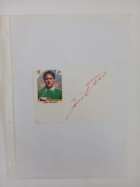 Ludek Miklosko - Fußball, signiertes Blankopapier - original Autogramm - ca. Din