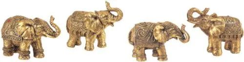 GSC Set of 4 Thai Elephant Collectible Statue Figurine Decoration Decor