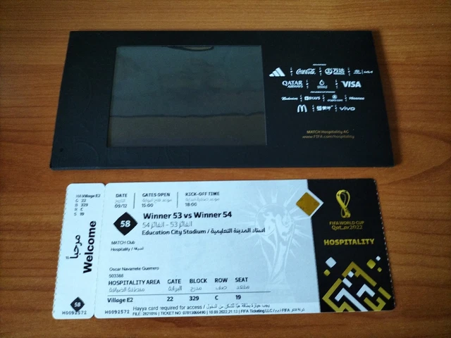 USED HOSP TICKET FIFA World Cup 2022 Qatar #03 England vs IR Iran Box EUR 24,99 - DE