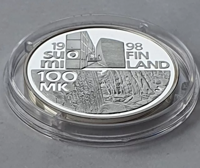 Finnland 100 markkaa 1998 PP 100. Geburtstag Alvar Aalto Silber