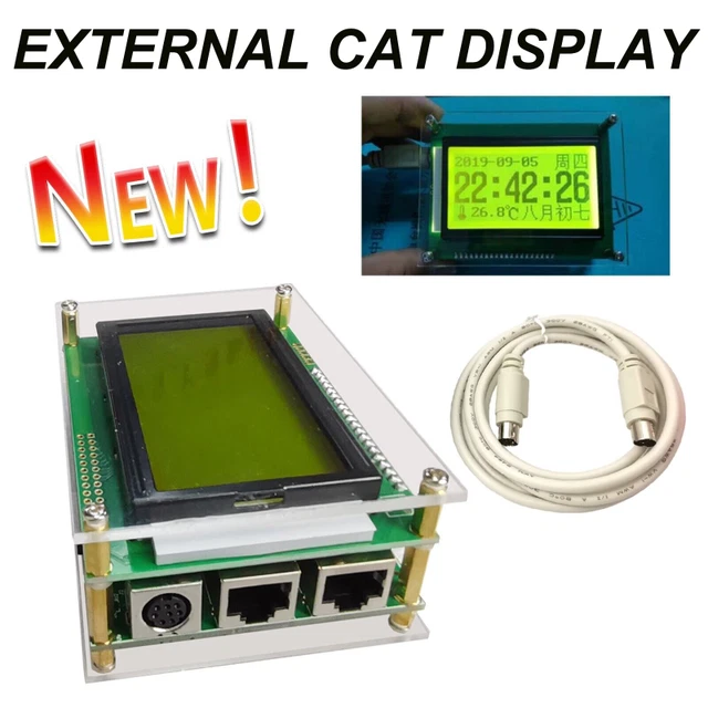 EXTERNAL CAT DISPLAY 12864 For YAESU FT-817 FT-818 FT-857 FT-897 818ND ...