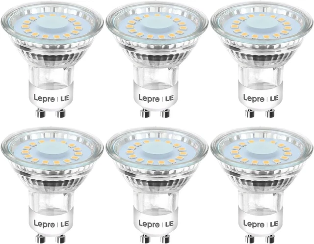Lepro GU10 LED Glühbirnen warmweiß 2700K, 4W 325lm Spotlicht Glühbirnen, 50W Halogen von