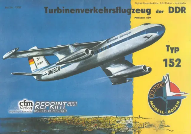Turbinenverkehrsflugzeug der DDR TYP 152, Maßstab 1 : 50