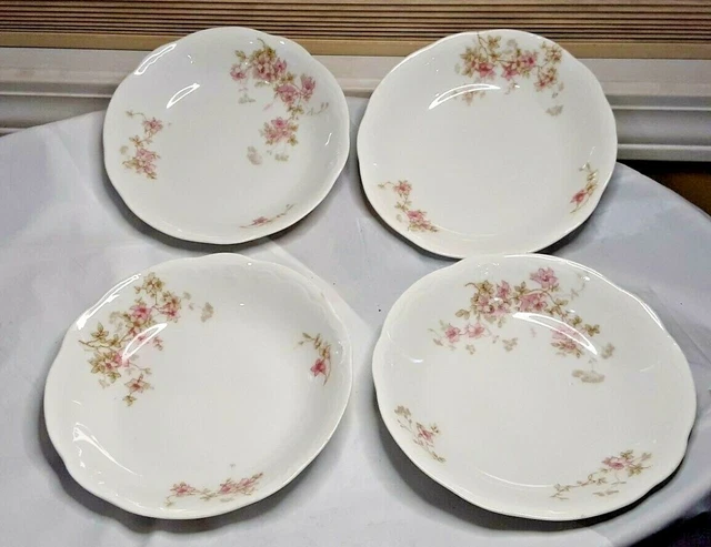 4 Vtg Syracuse China Pink Rose O.P.CO C  Fruit Bowls