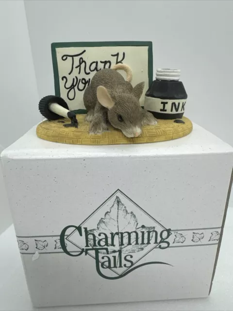 1997 Charming Tails THANK YOU Club Member Edition Fitz & Floyd Figurine 98/700