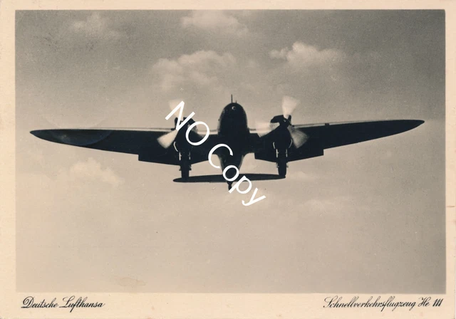 FOTO LUFTHANSA FLUGZEUG Heinkel HE 111. X148 EUR 37,90 - PicClick DE
