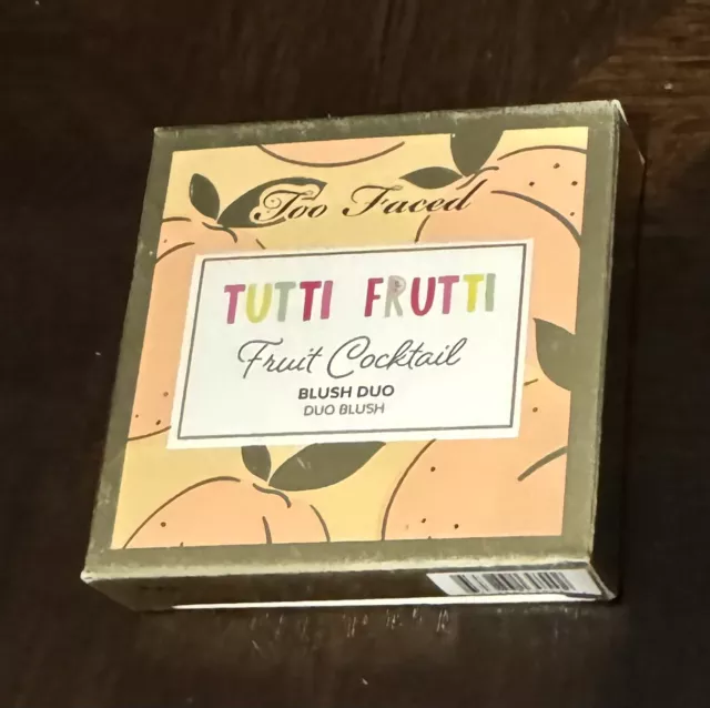 Too Faced Fruit Cocktail Blush Duo in APRICOT IN THE ACT New in box Full Size