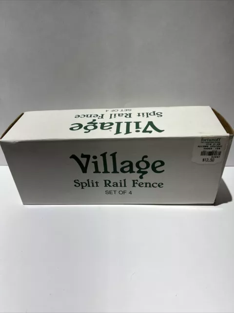 Dept 56 #52597 Village Split Rail Fence Set of 4, Christmas Village Accessories