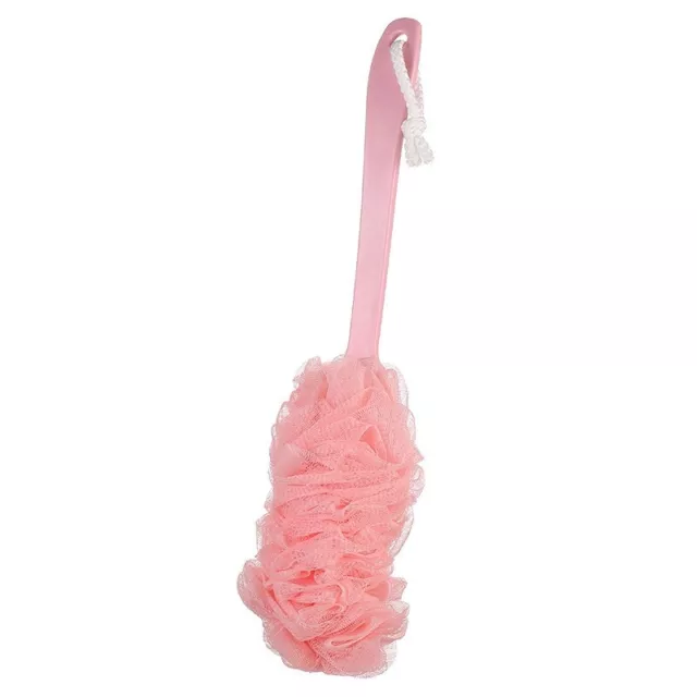 Long Handle Bath Brush Soft Mesh Sponge Back Scrubber Body Wash Shower Loofah