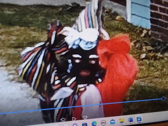 Carrete de película casera de 8 mm perro familiar no está seguro sobre payaso y las Cataratas del Niágara A39