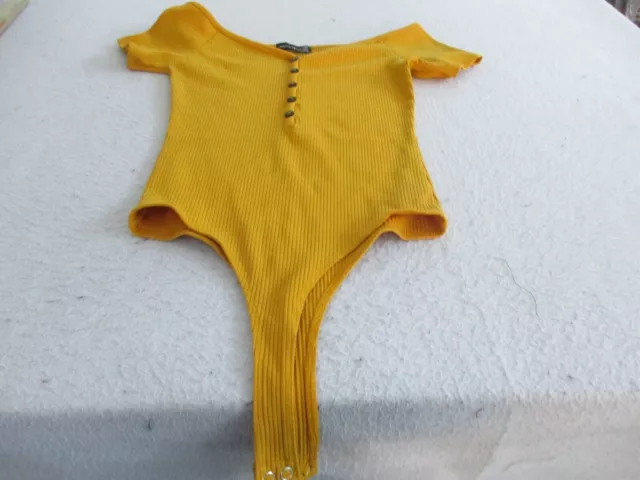 Womens Popular 21 yellow bodysuit sz s