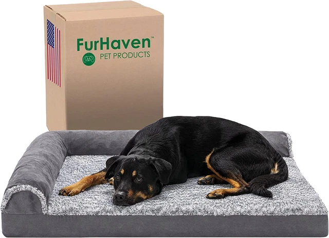 Orthopedic Dog Bed for Large Dogs with Removable Bolsters & Washable Cover