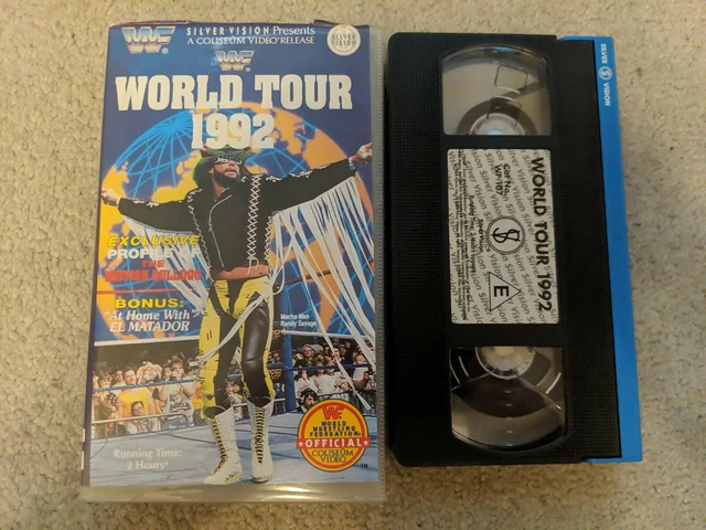 WWF WORLD TOUR 1992 VHS Tape WWE Wrestling, Randy Savage, Shawn