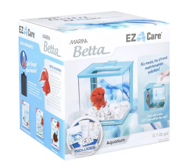 New! Marina Betta EZ Care Aquarium Kit - Blue