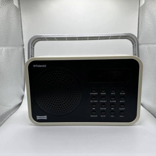 POLAROID DAB FM RADIO DS360W White Gloss digital, Battery Powered