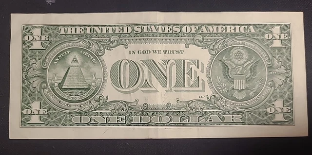 AMERICAN USA $1 One dollar note/Bill F Series 2013. Circulated VGC £2. ...