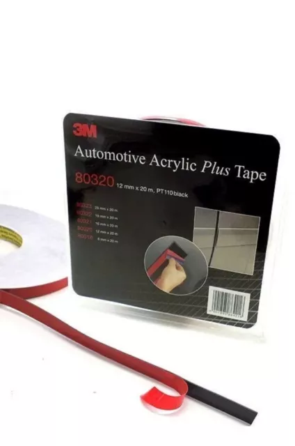 3M Automotive Acrylic Plus Double Sided Adhesive Tape PT 1100 12mmx20m 80320