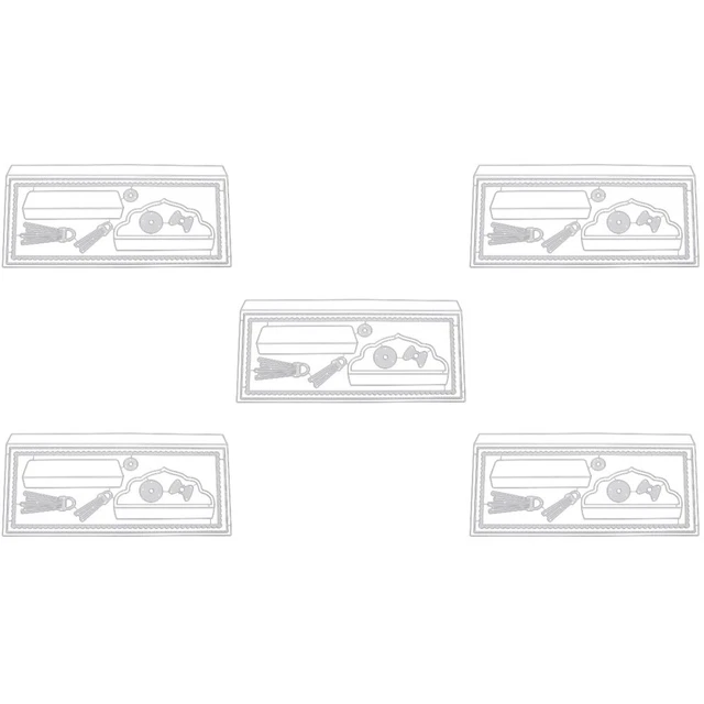 5 PCs Hüllkurven -Stanze Set Begrüßung mit Umschlagstempel -Set Scrapbook Form