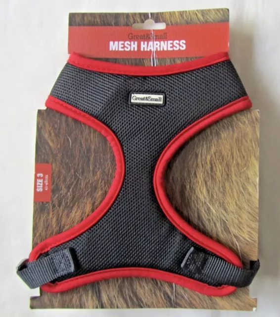 Great&small Dog Puppy Harness Pets Corner, Red, Size 3 small, 41-48 Chest