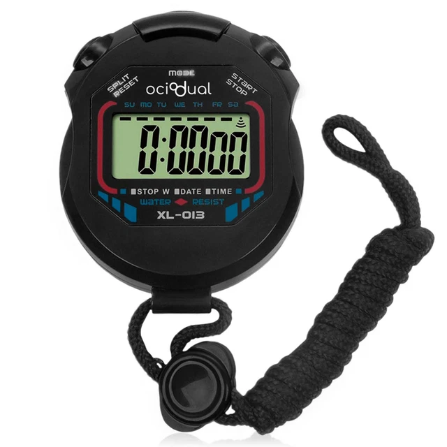 Cronometro Sportivo Digitale - Precisione 1/100s, Allarme, Impermeabile, Per Nuoto E Allenamento - Foto 4