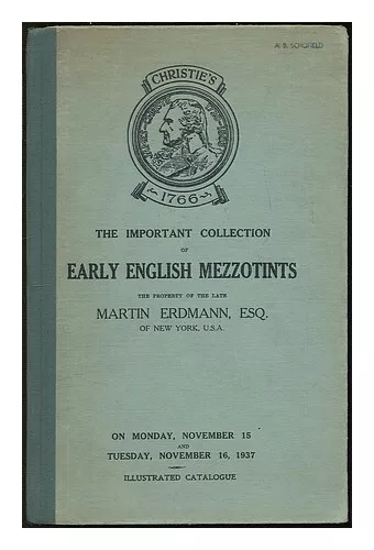 CHRISTIE, MANSON & WOODS Catalogue of the important collection of early English