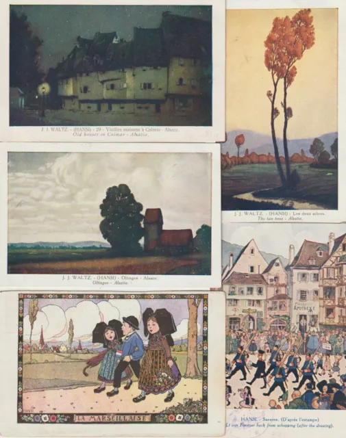 CPA – Lot de 10 Cartes Postales Anciennes Illustrateur HANSI