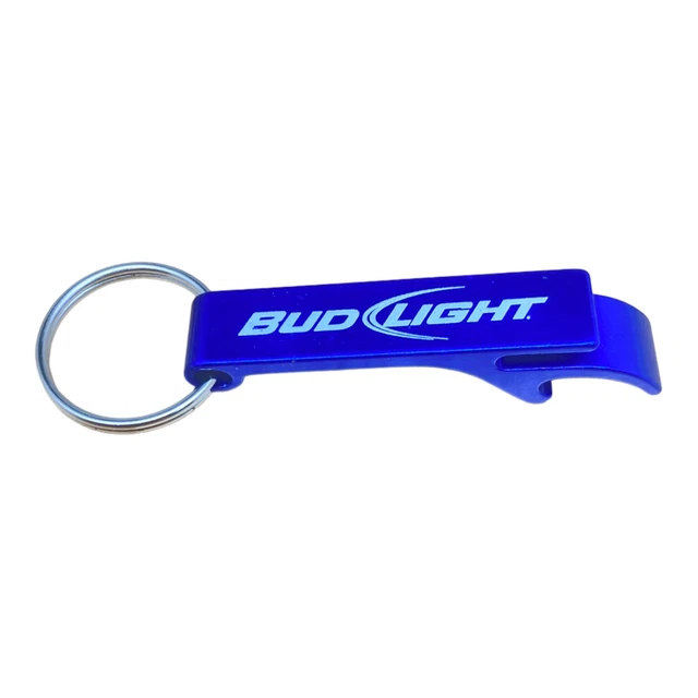 NEW Bud Light Aluminum / Metal Bottle Opener Key Ring Chain